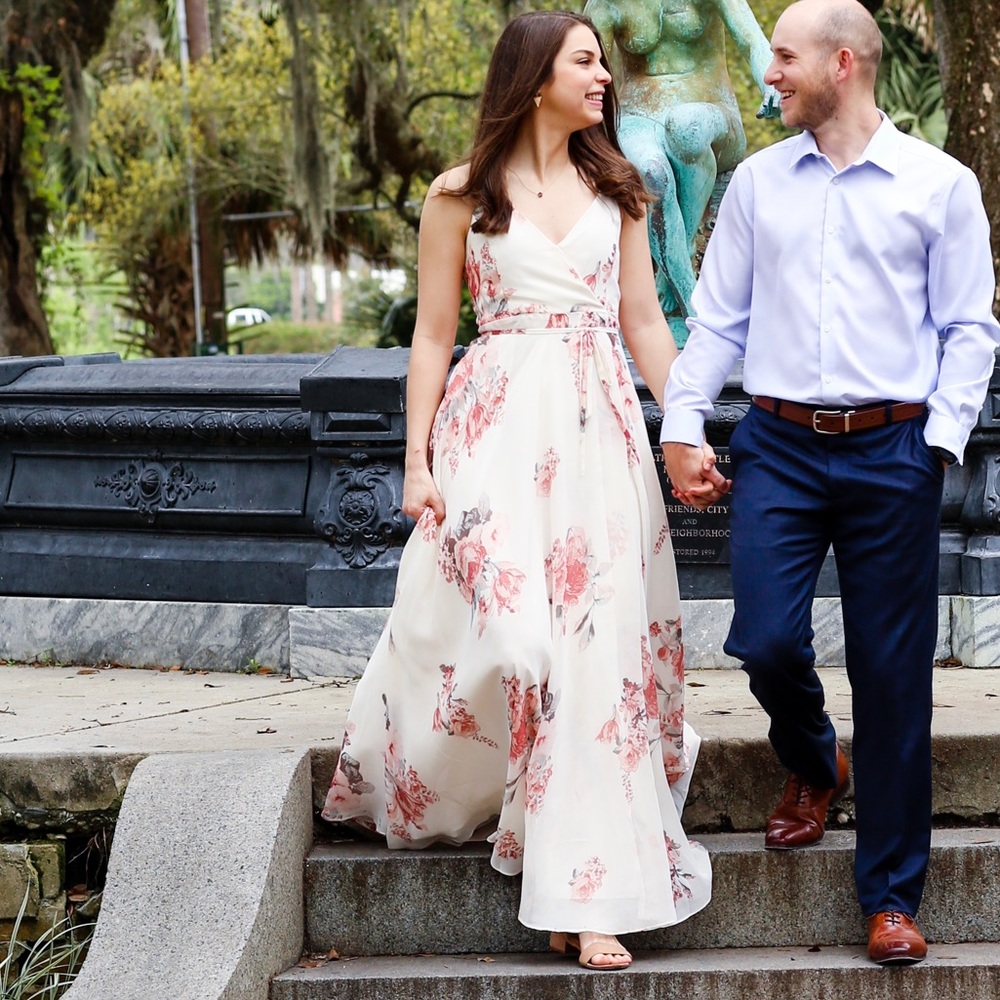 Lulu’s floral wrap maxi dress